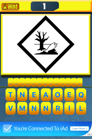 Danger Signs a fun word scramble puzzle game where you unscramble well knows symbols screenshot 2