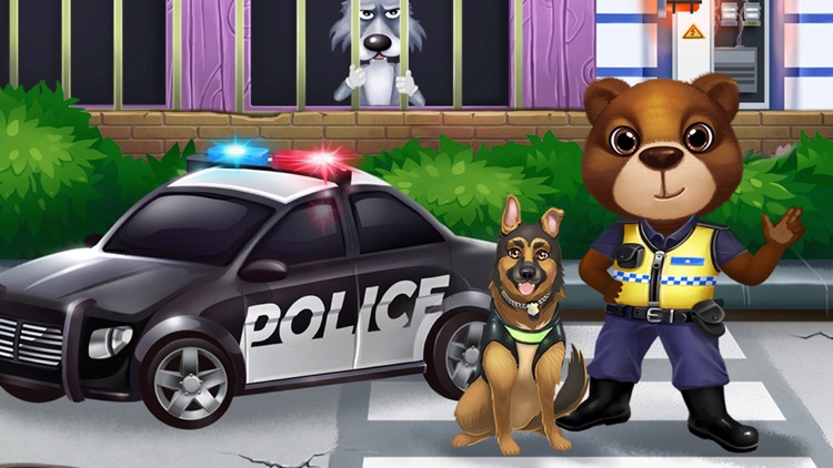 Teddy Bear Police and Naughty Wolf - Hero Rescue Game screenshot-4