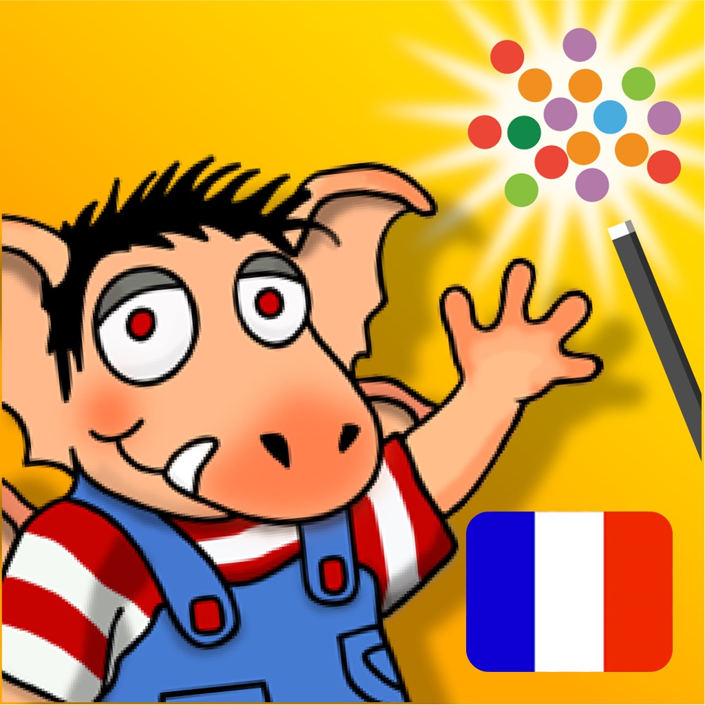 FR-À L'École – Petit Monstre À L'École livre de contes interactif en français et en anglais