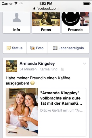 Karma King for Facebook screenshot 2