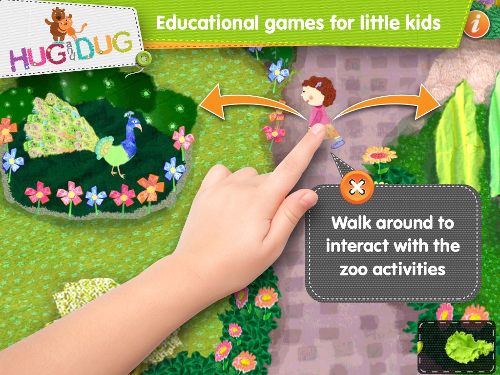 Zoo Explorer -  HugDug animals activity game for little kids. screenshot 2