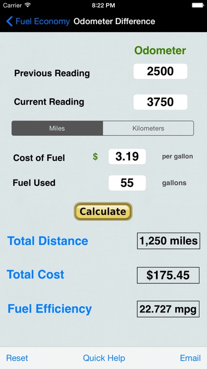 Fuel Calc : MPG, L100k, Car Economy Calculator
