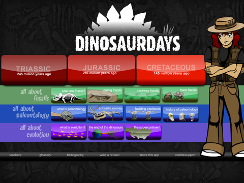 DinosaurDays An animated learning app about dinosaurs Produced by Distant Train screenshot 2