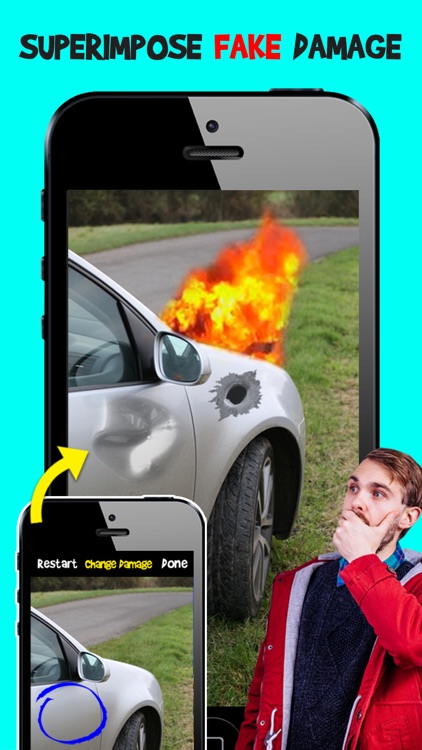 Damage Cam - Fake Prank Photo Editor Booth