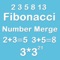 Number Merge Fibonacci 3X3 - Sliding Number Block