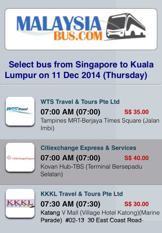 MalaysiaBus screenshot 2