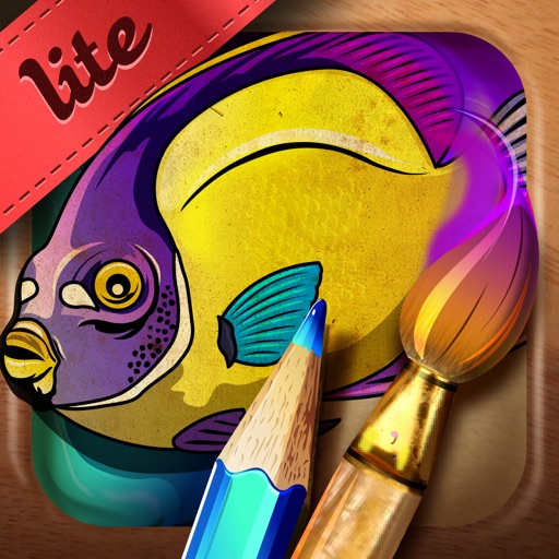 Coloring book. Aquarium.Lite iOS App