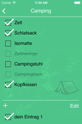 kindly List - Festival - Packing List screenshot 2