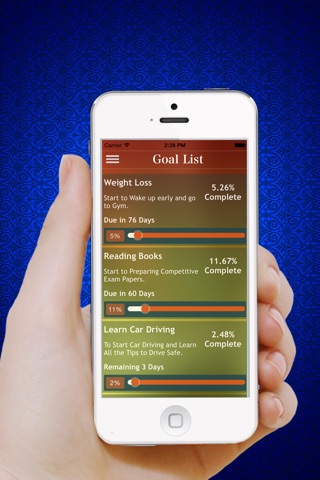Goal Tracker - Track your Daily Habits,Tasks,Health,Dreams & set personal goals screenshot 2