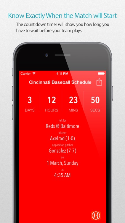 Cincinnati Baseball Schedule Pro — News, live commentary, standings and more for your team!