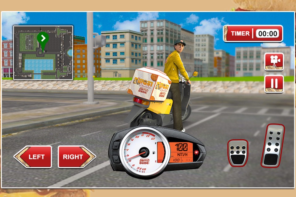 3D Burger Boy Simulator - Crazy motor bike rider and delivery bikers riding simulation adventure game screenshot 3