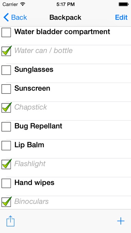 Backpacking Checklist
