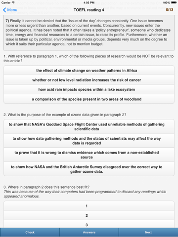 Screenshot #5 pour TOEFL Grammaire