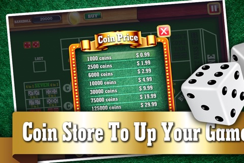 Monte Carlo Craps FREE - Addicting Gambler's Casino Table Dice Game screenshot 4