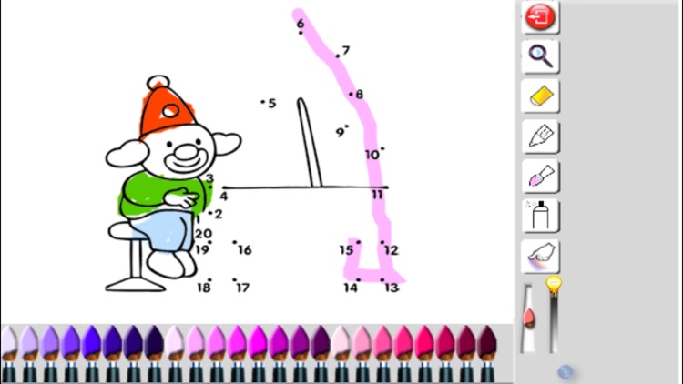 Drawing by numbers (points) for children