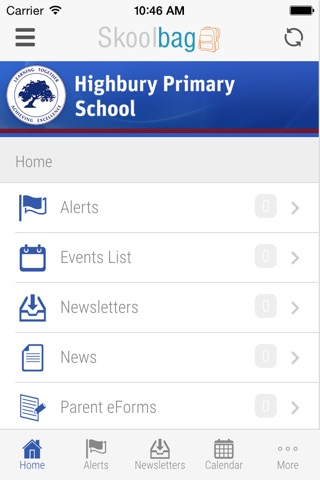 Highbury Primary School - Skoolbag screenshot 2