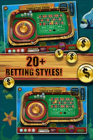 Roulette of Tropical Fish Casino 777 (Win Big) screenshot 4