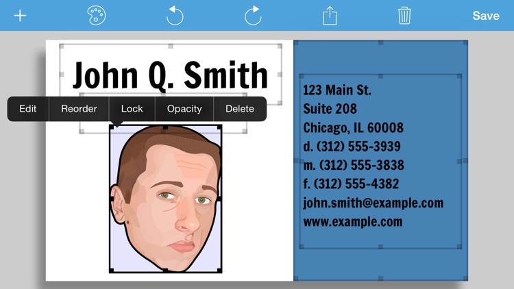 BusinessCardMaker for iOS - Design and print a business card