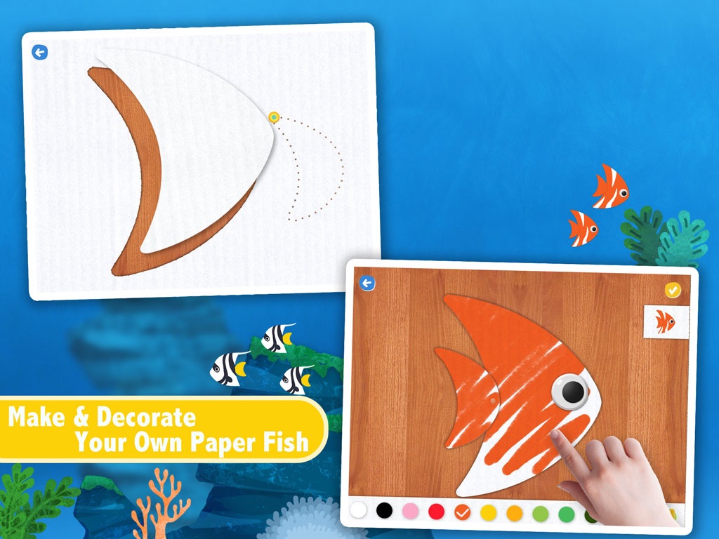 Labo Paper Fish - Make fish crafts with paper and play creative marine games screenshot 2