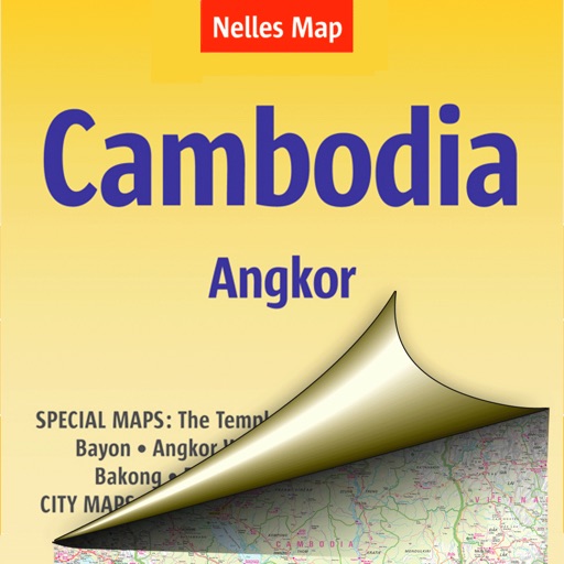 Cambodia, Angkor. Tourist map. icon