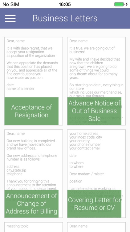 Business Letters Template GOLD