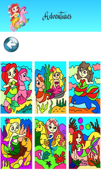 Mermaid Princess Coloring Pages for Girls and Games for Ltttle Kids screenshot-3