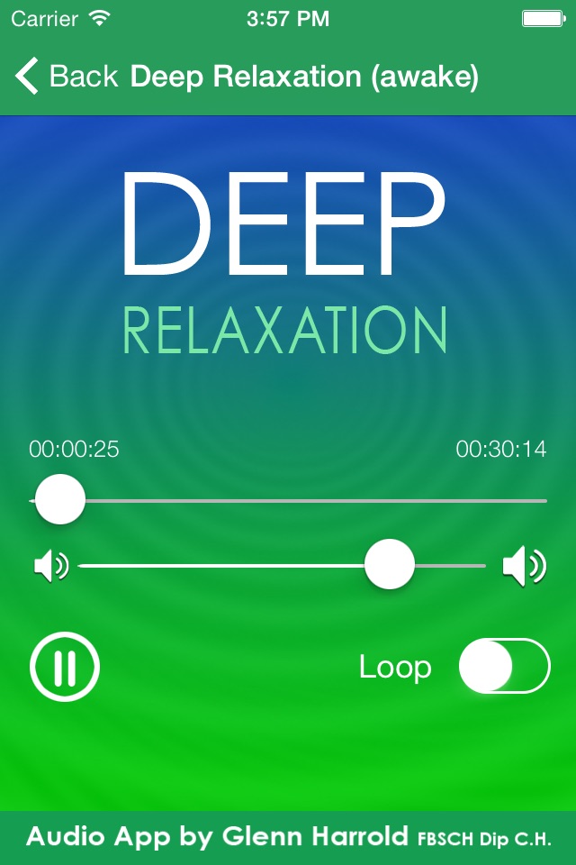Deep Relaxation Hypnosis AudioApp-Glenn Harrold screenshot 4