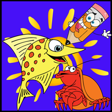 Activities of Ocean Fish Coloring Pages for Toddlers and Kids