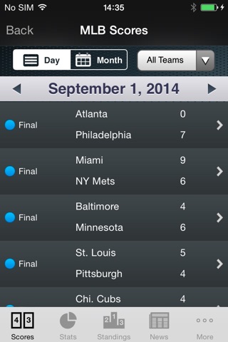 eDraft Sports Scores & Stats screenshot 3