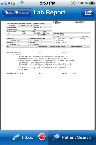 LogicView Lab Results screenshot 4