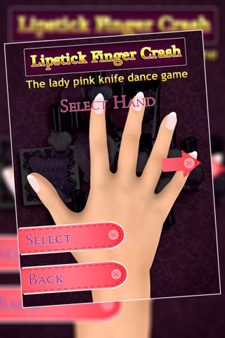 Lipstick Finger Crash : The lady pink knife dance game - Gold Edition screenshot 2