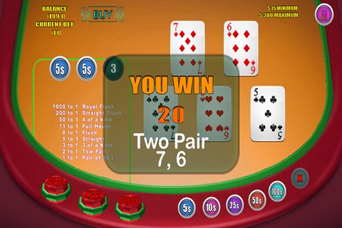 Vegas Casino : 5 Cards Poker screenshot 4