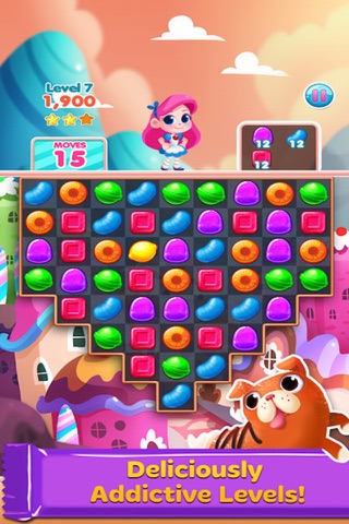 Candy Smash - 3 match puzzle yummy mania game screenshot 4