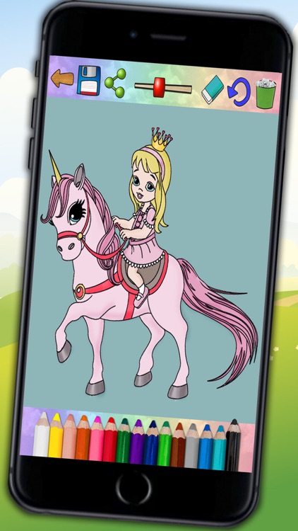 Unicorns and ponies - drawings to paint and coloring book screenshot-3