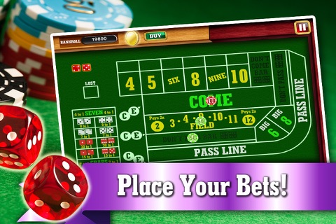 Macau Craps Table FREE - Addicting Gambler's Casino Dice Game screenshot 2