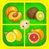 Baby Flash Cards ABC Fruits - Learning game for Kids in Preschool, K12 & Kindergarten