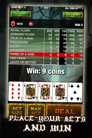 Jungle Temple Video Poker - Fun Casino Gambling Blast PRO screenshot 2