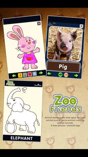 Zoo Friends: Animal Puzzle, Animal Sound, Animal Coloring(圖2)-速報App