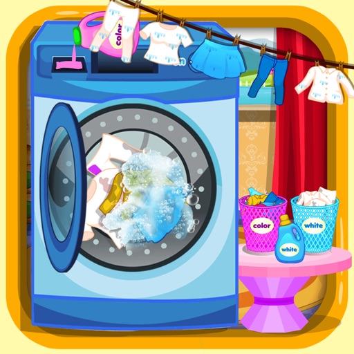 Laundry And ShortOutBedroom kids washing game Icon