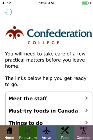 Confederation College Arrival screenshot 2