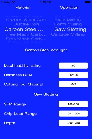 Machinability Calculator screenshot 3