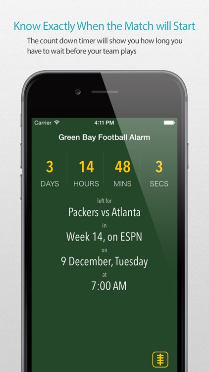 Green Bay Football Alarm Pro