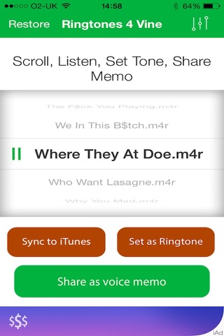 VTones Audio Pack For Vine screenshot 2