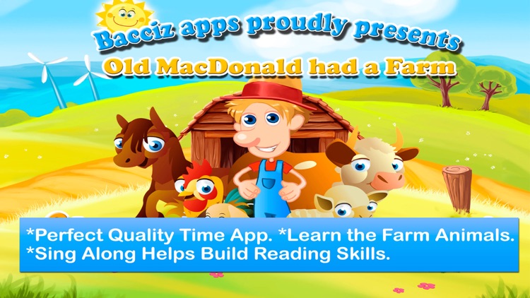 Old MacDonald Had a Farm by Bacciz, a kids and toddler app for children who love animals, music apps, and to play fun, educational games screenshot-4