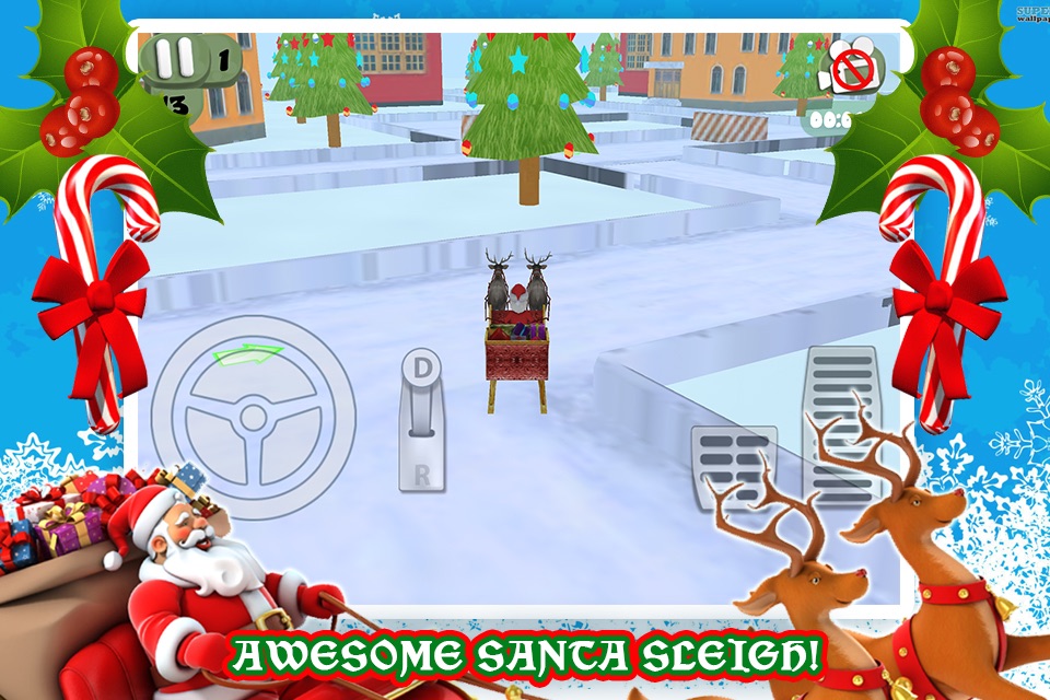 3D Santa's Sleigh Christmas Parking Game FREE screenshot 2