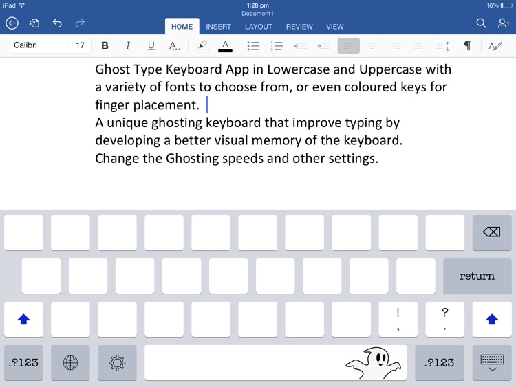 Ghost Keys Keyboard - Typing Tutor