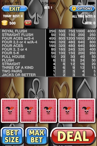 A Double Double Bonus Video Poker 5 Card Draw screenshot 4