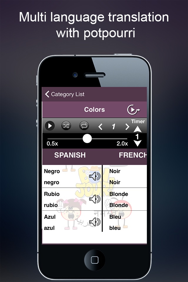 Language Learning FREE (Spanish, French, Mandarin, Hindi, Arabic) with Pronunciation and Phonetics screenshot 3