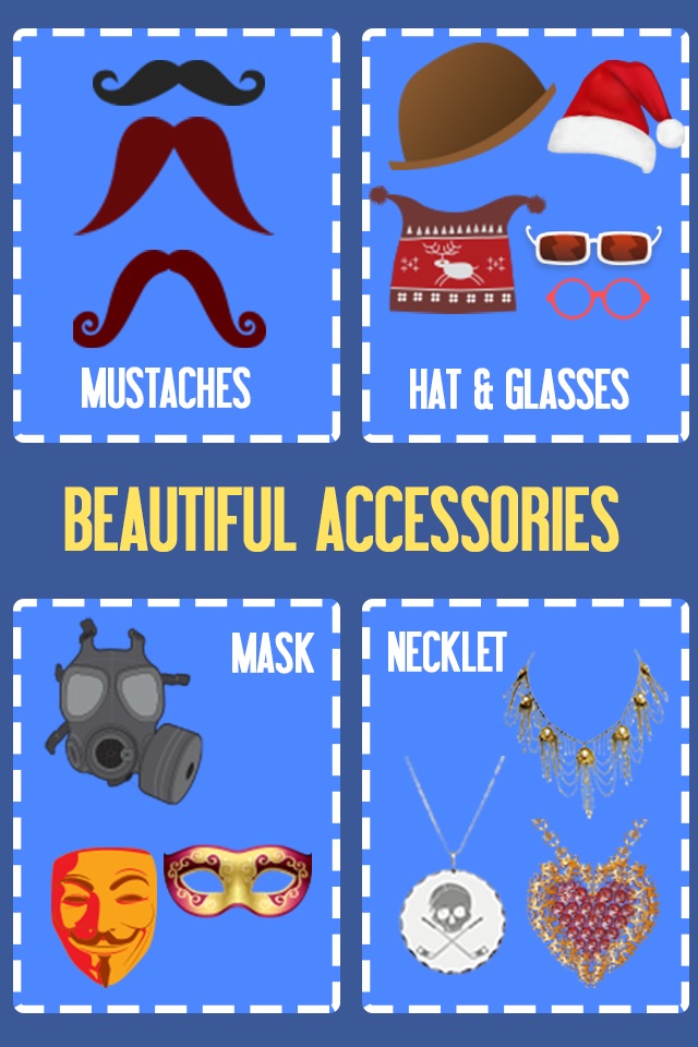 Fun Photo – Face Accessories, Emoticon, Text Over Pic screenshot 2
