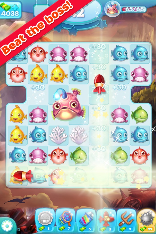 Marine Adventure -- Collect and Match 3 Fish Puzzle Game for TANGO screenshot 4